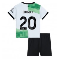 Koszulka piłkarska Liverpool Diogo Jota #20 Strój wyjazdowy dla dzieci 2023-24 tanio Krótki Rękaw (+ Krótkie spodenki)